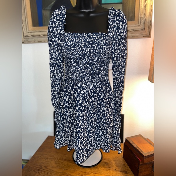 NWT Reformation navy and white dress - Picture 2 of 8